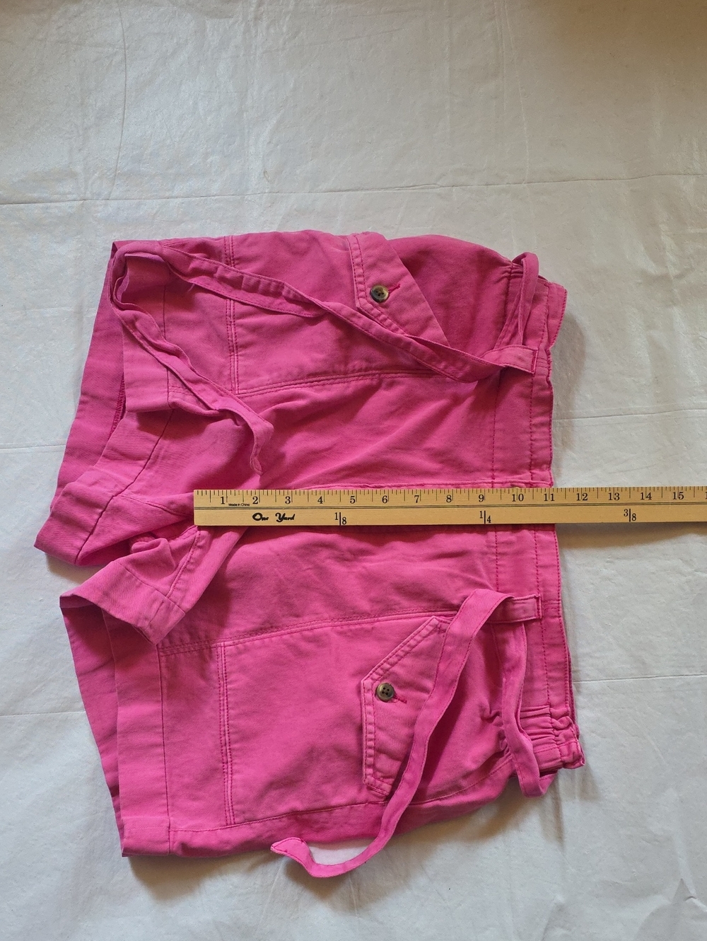 Old Navy Women's Tie-Waist 4" Cargo High Rise Shorts Pink M - Picture 9 of 11